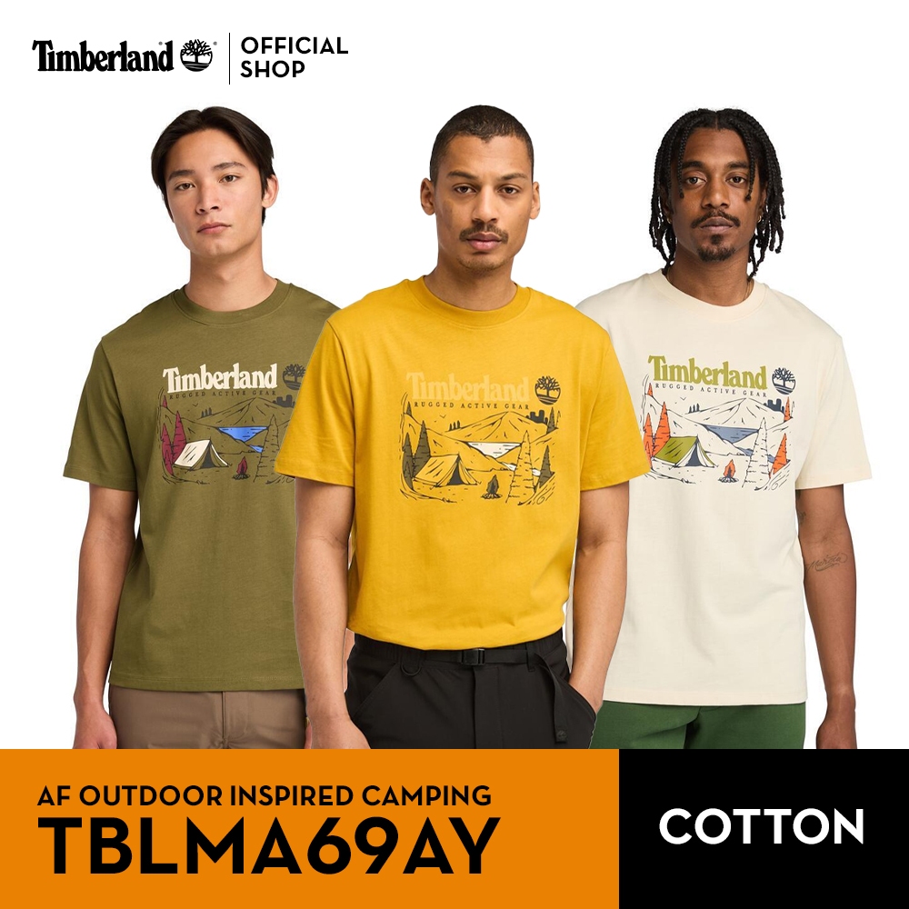 Timberland Men’s Outdoor Inspired Camping Graphic T-Shirt เสื้อยืด (TBLMA69AY)