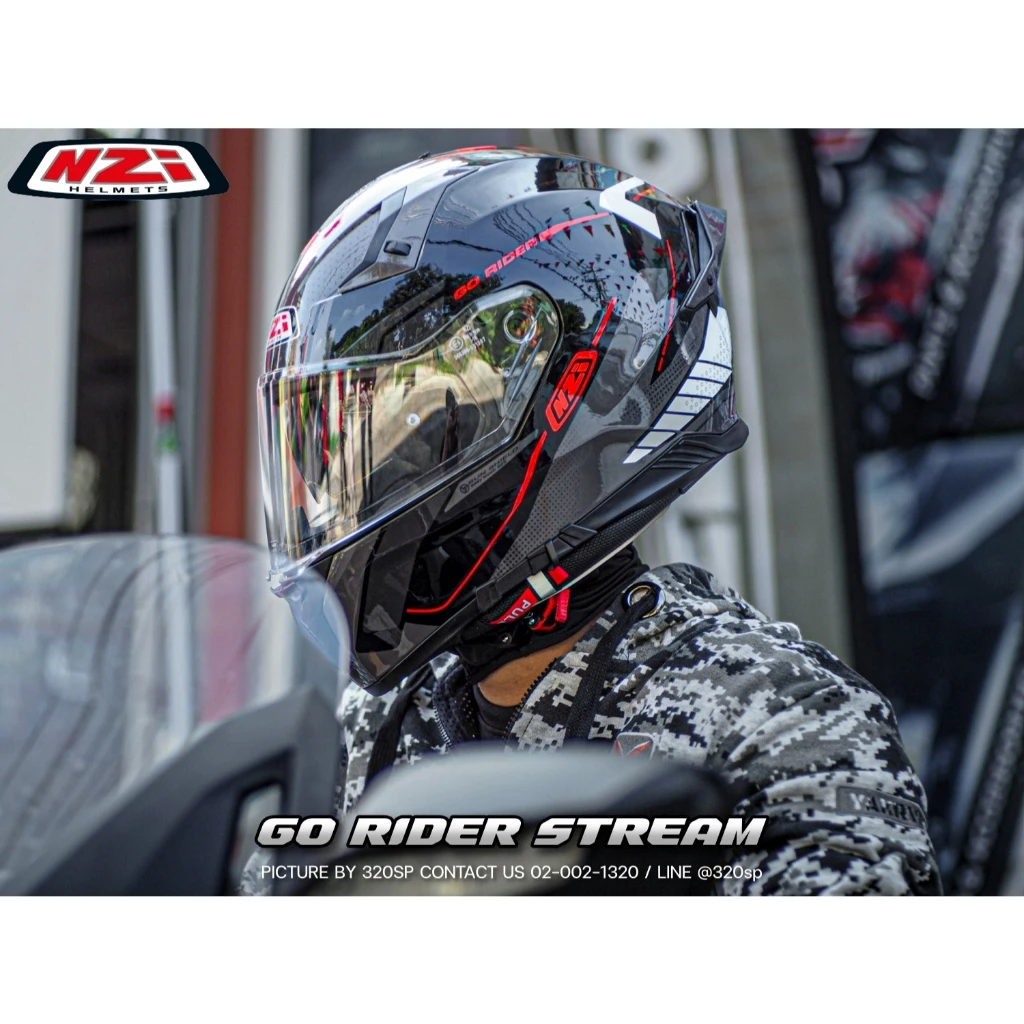 หมวกกันน็อค NZi GO RIDER STREAM ติดตั้งกล้องได้ !! ของแท้จากสเปน!! ส่งไว!! thumbnail 10