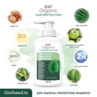 แชมพูออร์แกนิค ป้องกันผมร่วง DHT-Block G&T Organic Anti-Hairfall Protection Shampoo ยาสระผมสมุนไพรลดผมร่วงสารสกัด 8 ชนิด