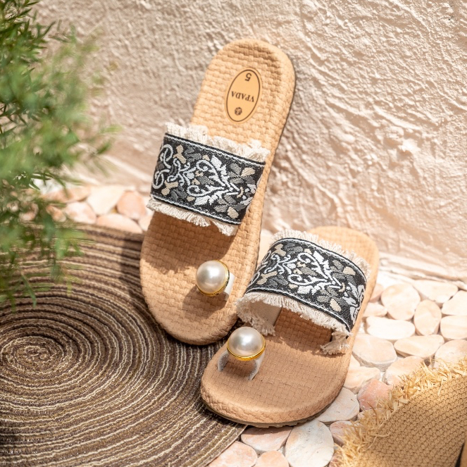 Vpada_sandals_VP-F154 Fashion Collection รองเท้าแตะชายหาดแบน รองเท้าแตะแฟชั่น