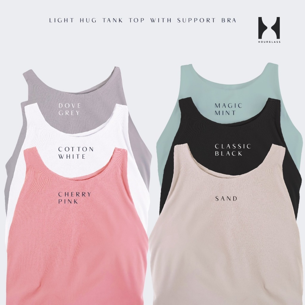 HOURGLASS "LIGHT HUG" TANK TOP WITH SUPPORT BRA เสื้อกล้ามเสริมซัพพอร์ทบรา รุ่น Light Hug