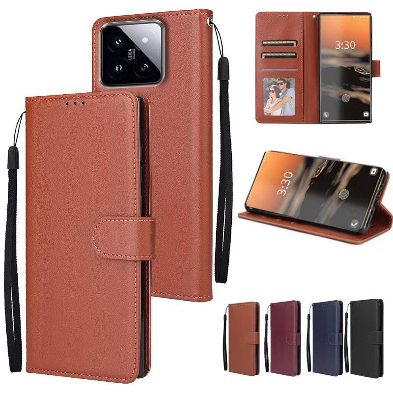 เคสหนังฝาพับ Xiaomi 15T /15T pro /15  / 15 pro / 15 ultra / 14T / 14T pro ฝาพับ มีช่องใส่บัตร