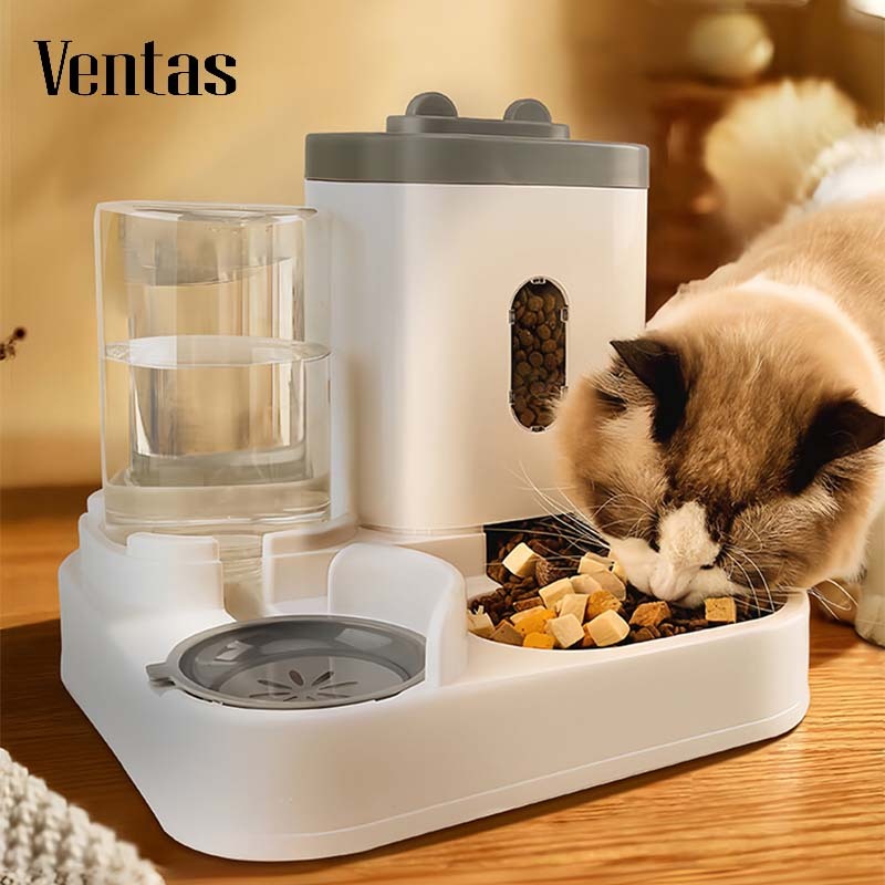 Ventas เครื่องให้อาหารสัตว์เลี้ยง ที่ให้อาหาร-น้ำอัตโนมัติ ชามอาหารสัตว์เลี้ยงว