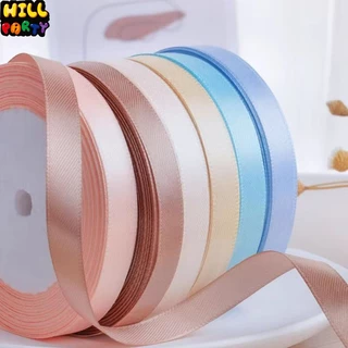 ริบบิ้นผ้าซาติน 6 มม. บรรจุของขวัญคริสต์มาสตกแต่ง Diy ริบบิ้นม้วนผ้า 50สี