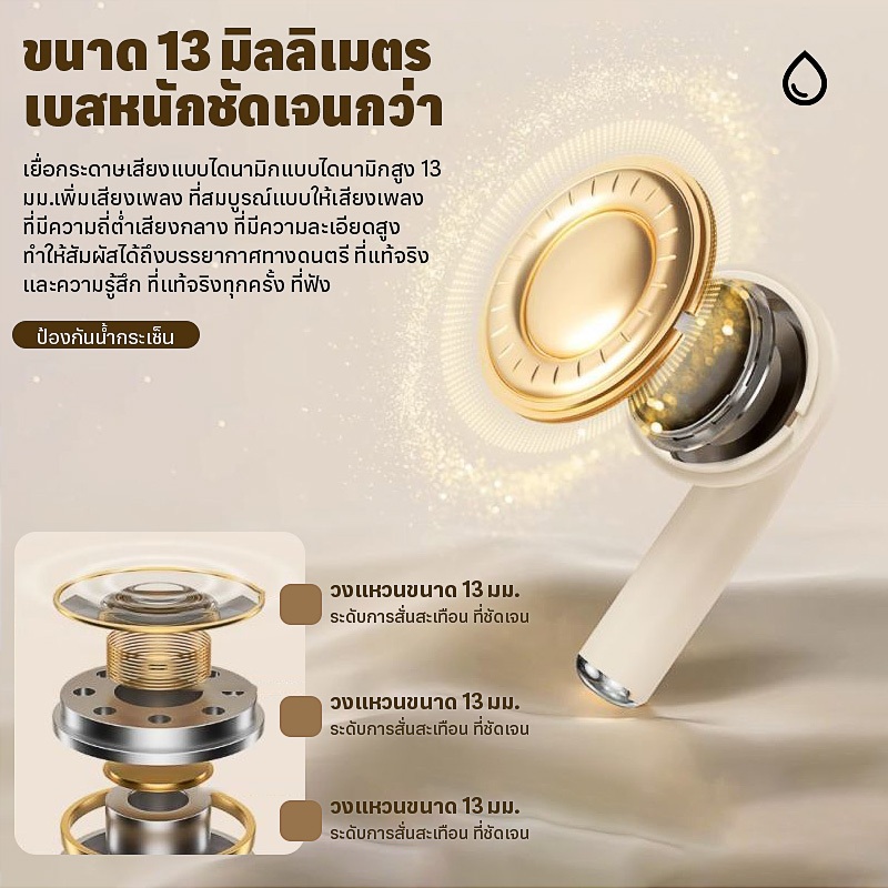 TWS J55 หูฟังไร้สายกึ่งในหูเบสหนัก HD จอแอลซีดีแบตเตอรี่จอแสดงผลลายนิ้วมือสัมผัส HD เสียงโทรต่ำหน่วงเกมหูฟังบลูทู ธ 5.3