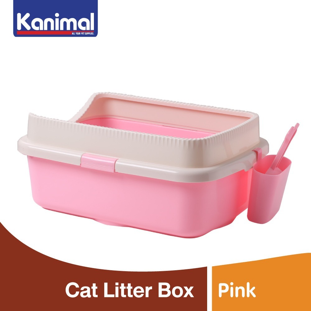 Kanimal Cat Toilet กระบะทรายแมว ห้องน้ำแมว รุ่นมีขอบ สำหรับแมวทุกสายพันธุ์ 58x40x24 ซม. แถมฟรี! ที่ตักทราย - รูปที่ 4