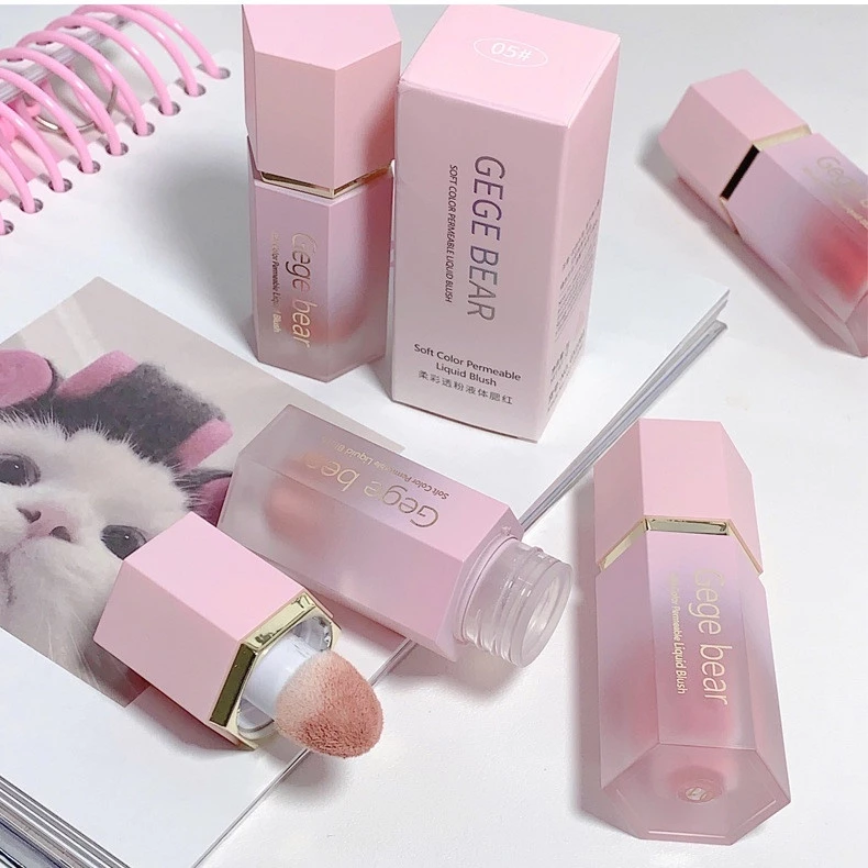 Gecomo บลัชออนเนื้อครีม เนื้อแมตต์กํามะหยี่ สีชมพู thumbnail 8