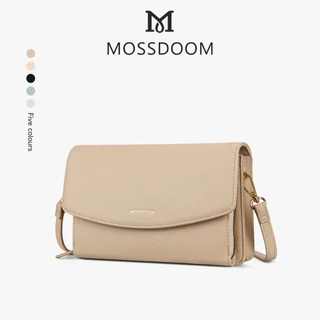 MOSSDOOM Eve Bag กระเป๋าสะพายสุภาพสตรีสไตล์มินิมอล กระเป๋าแฟชั่น มี5สี(ดำ/แอปริคอท/ชมพู/ขาว/น้ำเงิน) สีสวยตรงปก