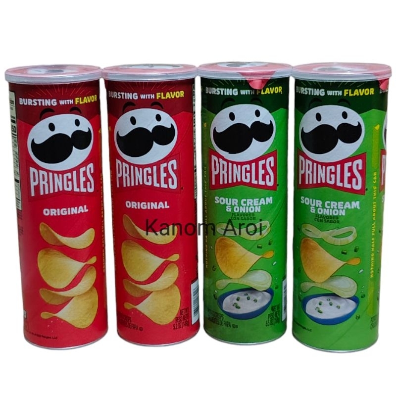 โปรโมชั่น​‼️Pringles พริงเกิลส์อเมริกา ของแท้ มันฝรั่งทอดกรอบพริงเกิล รสซาวครีมและหัวหอม รสออริจินอล