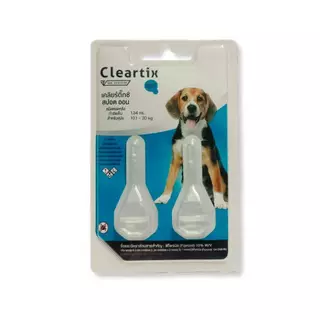 Cleartix 1 แผง (2 หลอด) ผลิตภัณฑ์ป้องกันหมัดและเห็บ ยาหยดกำจัดเห็บหมัด สุนัข แมว
