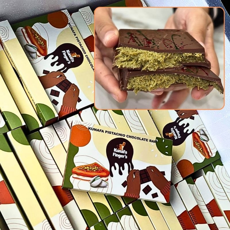 ช็อกโกแลตดูไบฯ | Kunafa Pistachio Chocolate Bar (Kunafa Finger's)