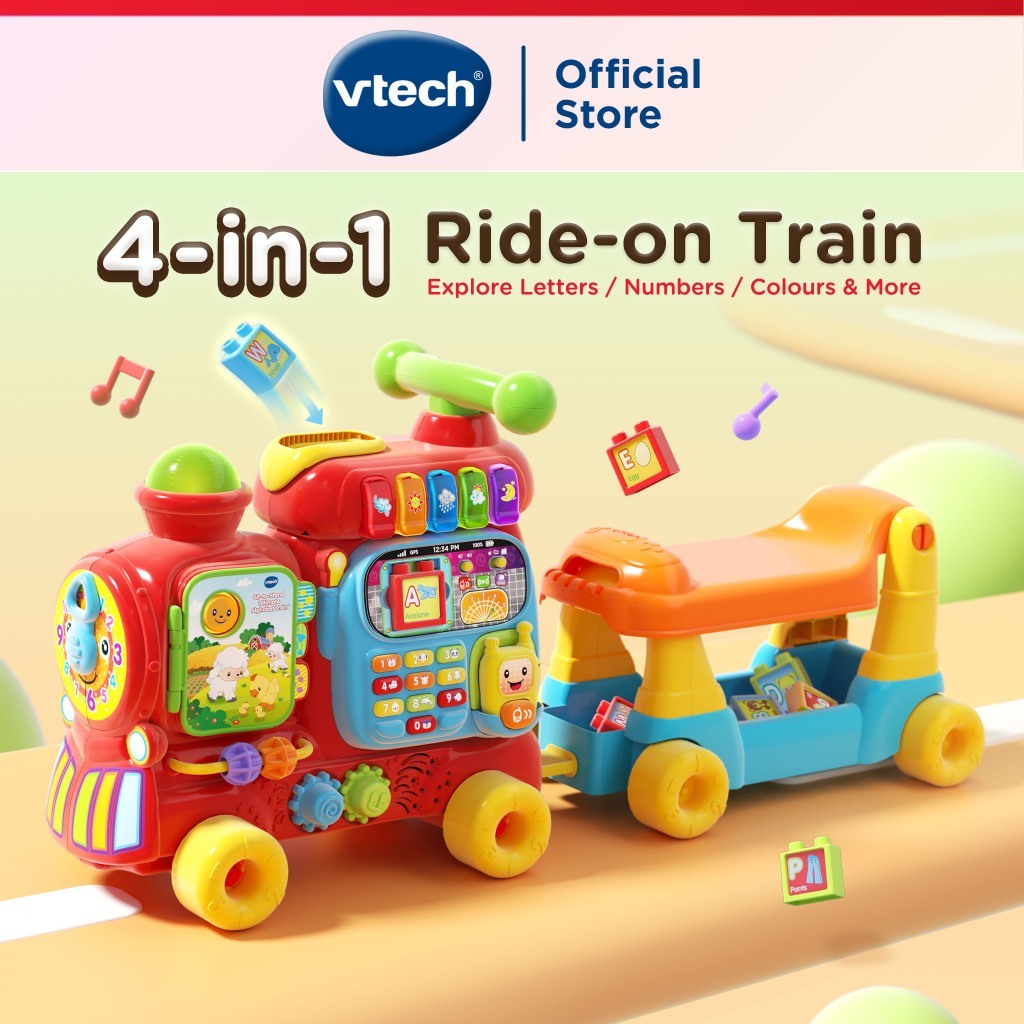 VTech 4 in 1 Ultimate Alphabet Train Ride-on Toys Learning kids toy 1 2 3 years Boys Girls Ride On T