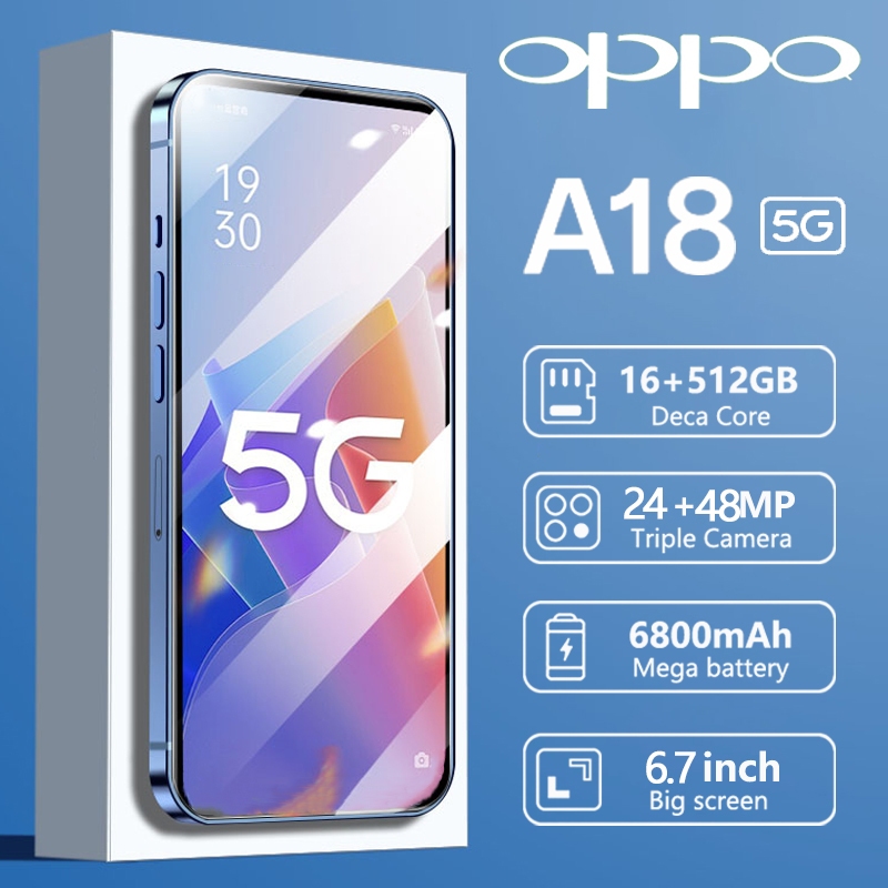 โทรศัพท์ A18 แรม16GB รอม512GB รองรับ 2 ซิมการ์ด 7.5นิ้ว หน้าจอเต็ม 6800mAh รองรับการจดจําใบหน้า โทรศัพท์มือถือราคาถูก