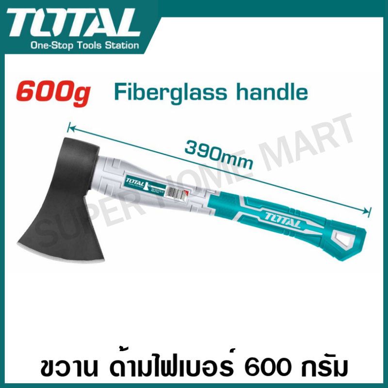 Total ขวาน ด้ามไฟเบอร์ 600 กรัม รุ่น THT786006 / THTS78600 / THAX061600 ( Axe )