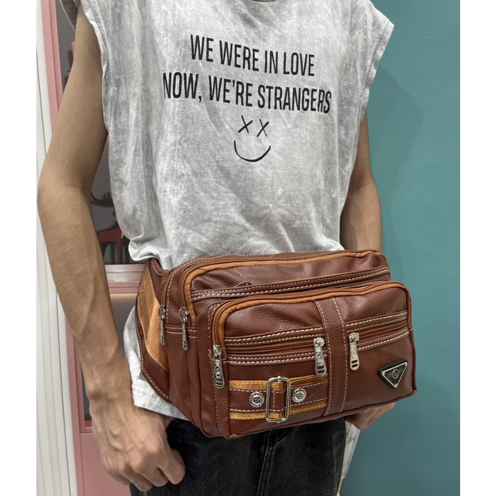 กระเป๋าคาดเอวใหญ่พ่อค้า แม่ค้า หนังแข็ง จัมโบ้