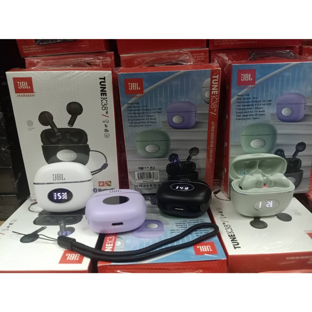 หูฟังบลูทูธJBL k38 TWS หูฟังไร้สาย หูฟัง บลูทูธ หูฟังเอียบัด หูฟังสเตอริโอ มาพร้อมฟังก์ชั่นตัดเสียงรบกวน