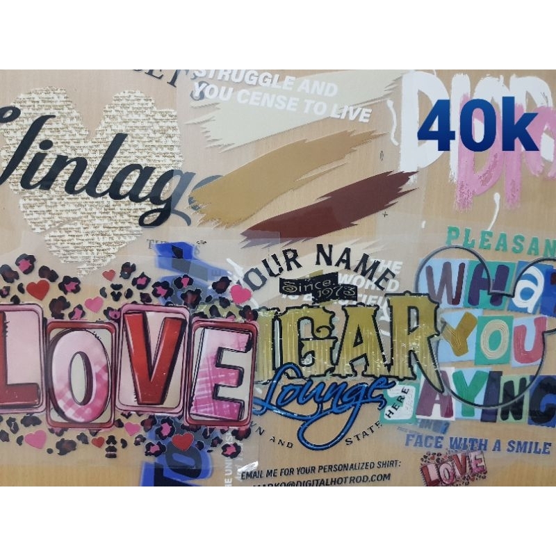 40*สติกเกอร์การ์ตูนตัวใหญ่ โลโก้รีดติดเสื้อ ตัวรีดติดเสื้อ สติกเกอร์ติดเสื้อติดกระเป๋า