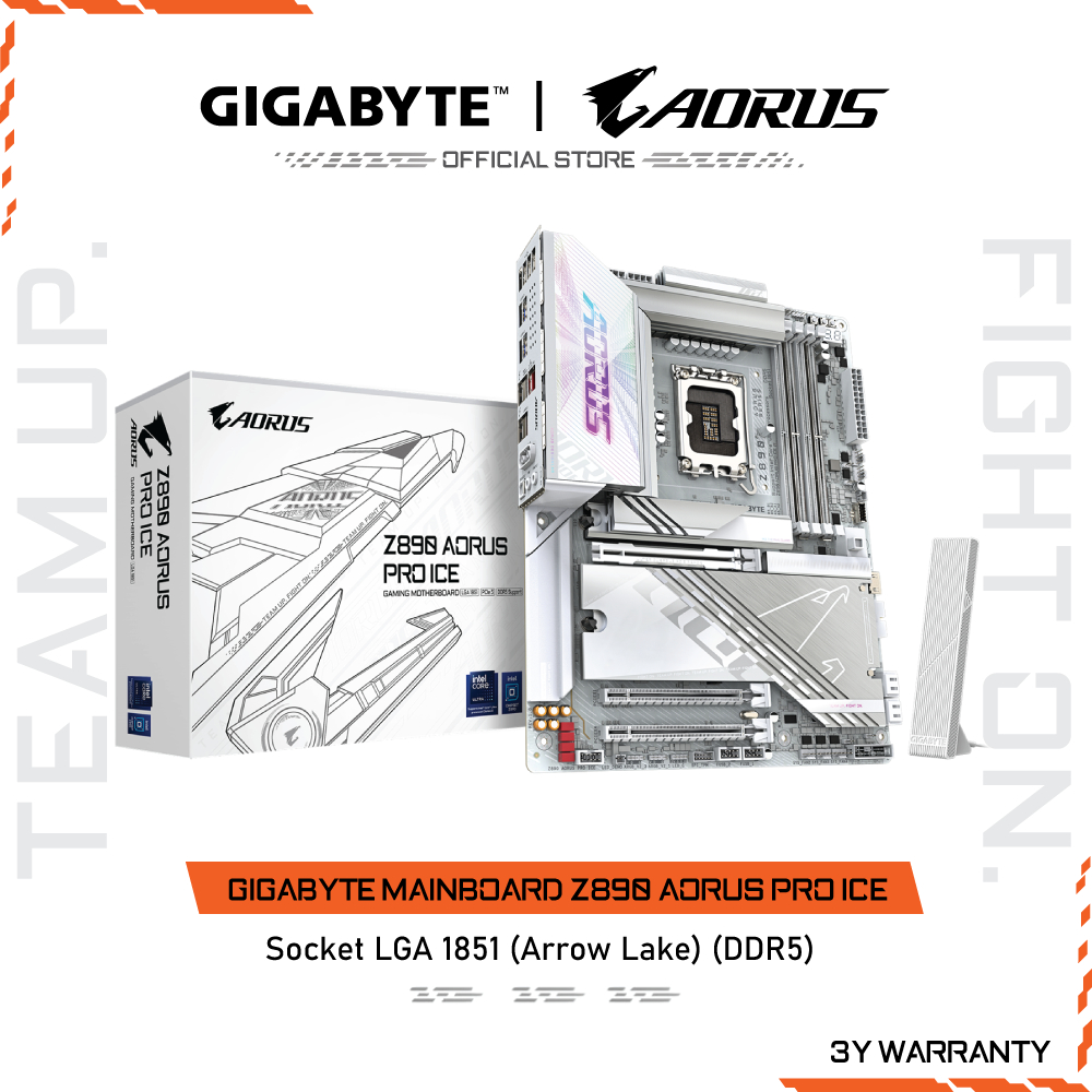 GIGABYTE MAINBOARD Z890 AORUS PRO ICE​ เมนบอร์ด Z890 AORUS PRO ICE-REV1.0