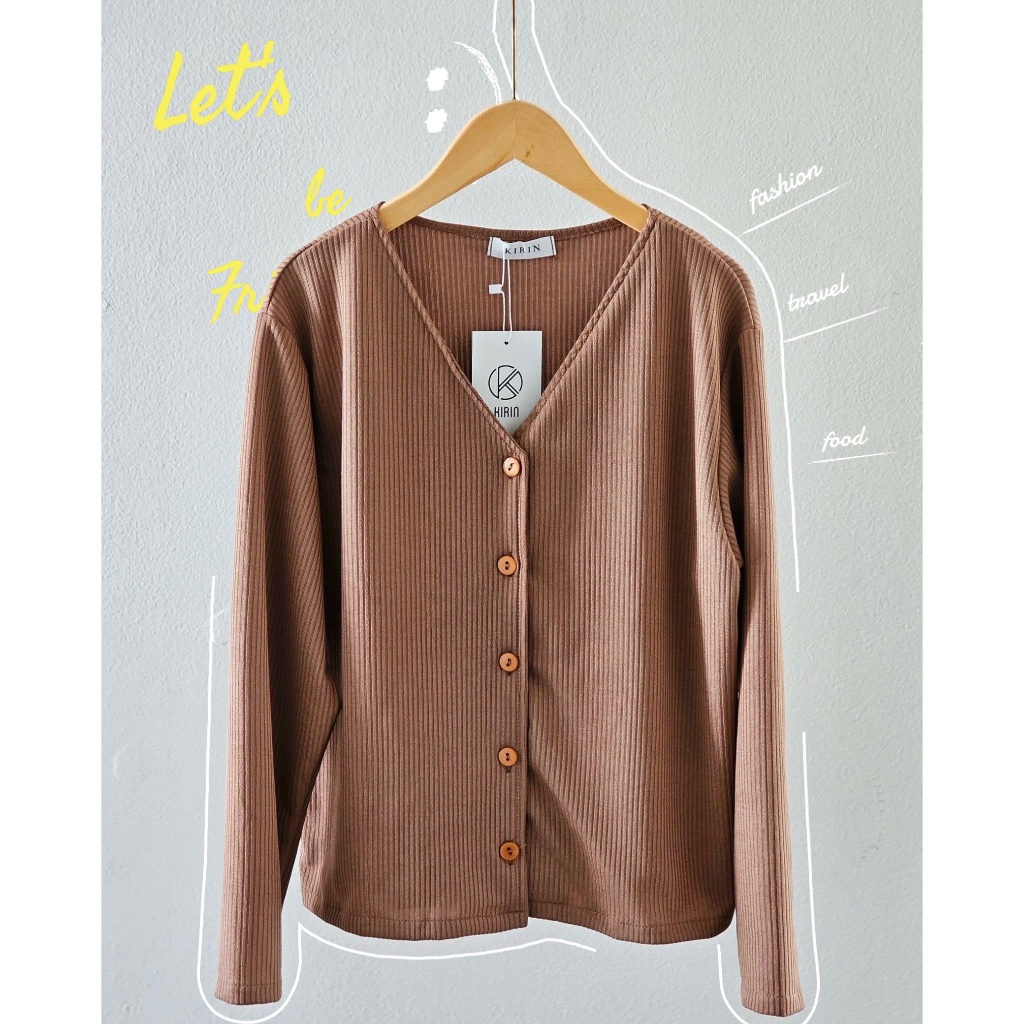 Cardigan Basic เสื้อคาดิแกนผ้านุ่ม สไตล์มินิมอล สินค้าพร้อมส่ง - รูปที่ 4