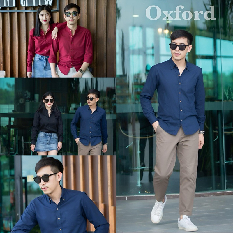 เสื้อเชิ้ตผู้ชาย SMART FIT OXFORD SHIRT เสื้อเชิ้ต แขนยาวผู้ชายใส่เที่ยวใส่ทำงาน (20สี S-4XL) [แขนยาวคอปก]