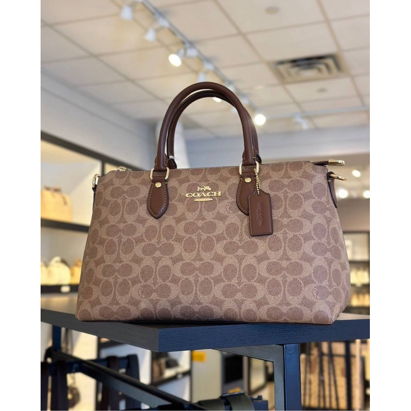 กระเป๋า COACH Georgia Satchel In Signature Canvas รุ่นCW422