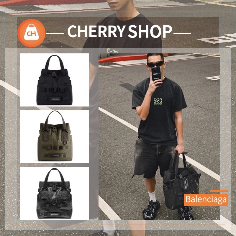 🍒Balenciaga ARMY Small Tote กระเป๋าสะพายผู้ชายช้อปปิ้ง 6440292