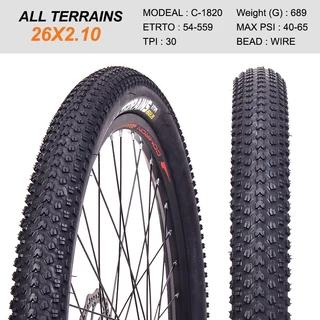 ยางจักรยาน CST ALL TERRAINS 26x2.10 26x2.35 ขอบลวด Road-friendly MTB tire. ใช้ได้ทั้ง ถนนดำ ทางกรวด ทุกรูปแบบ