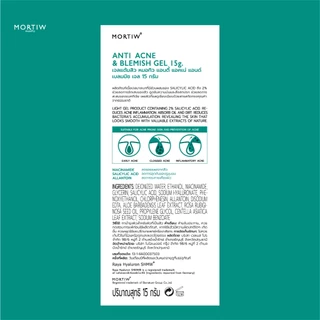 MORTIW หมอทิว Anti Acne & Blemish Gel เจลแต้มสิว สิวอักเสบ เป็นสิวบ่อย ลดรอยแดง 15 g.