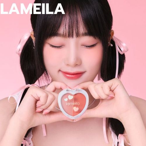 บลัชออน LAMEILA บลัชออนโทนส้ม บรัชออนทาแก้ม ชมพูพีช ส้มพีช เนื้อดี สีสวย ติดทน NO.5107 เนื้อดี เม็ดสีแน่นเวอร์เนื้อละมุน