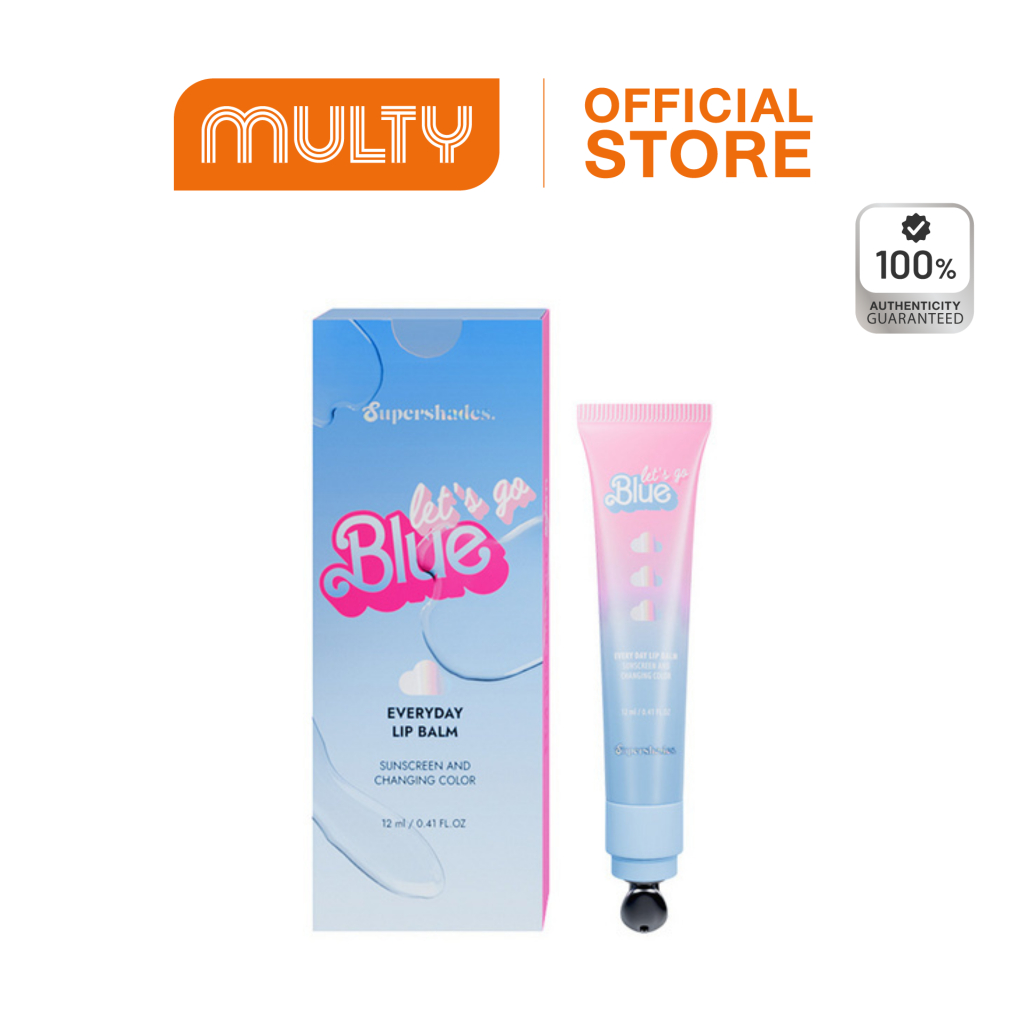 Supershades-Let go Blue Everyday Lip Balm ลิปบาล์มเปลี่ยนสี เนื้อฉ่ำ