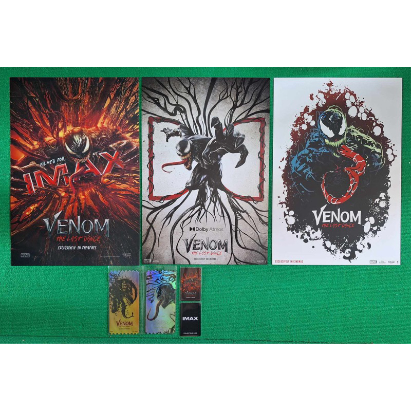 (ทักลด50%)โปสเตอร์ เวน่อม3 VENOM3 การ์ดวิบวับ บัตรสะสม IMAX venom ของSF และเมเจอร์  Venom The Last D