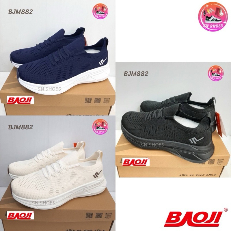 รองเท้าผ้าใบ BAOJI เเท้100% BJM 882 รองเท้าผ้าใบผู้ชาย ไซร้ 41-45