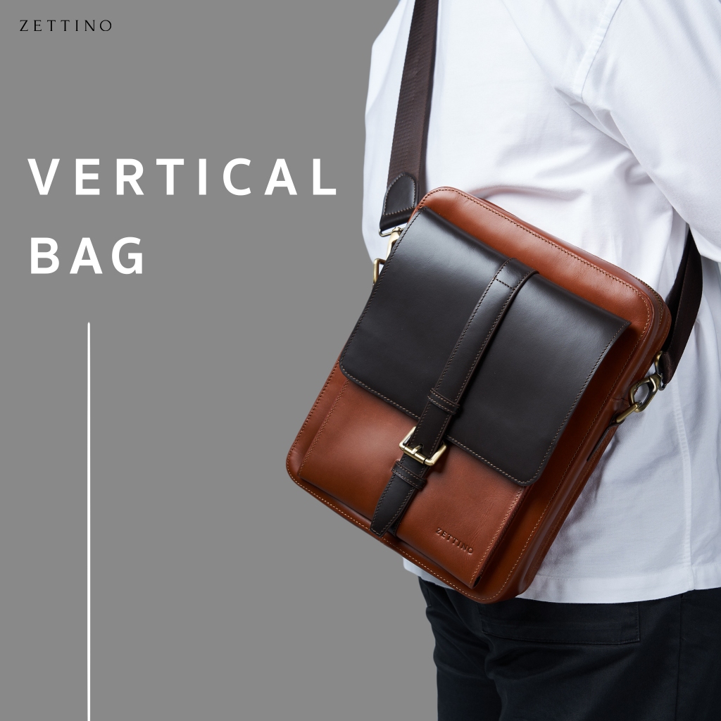 ZETTINO กระเป๋าสะพายหนังแท้ Crossbody Bag