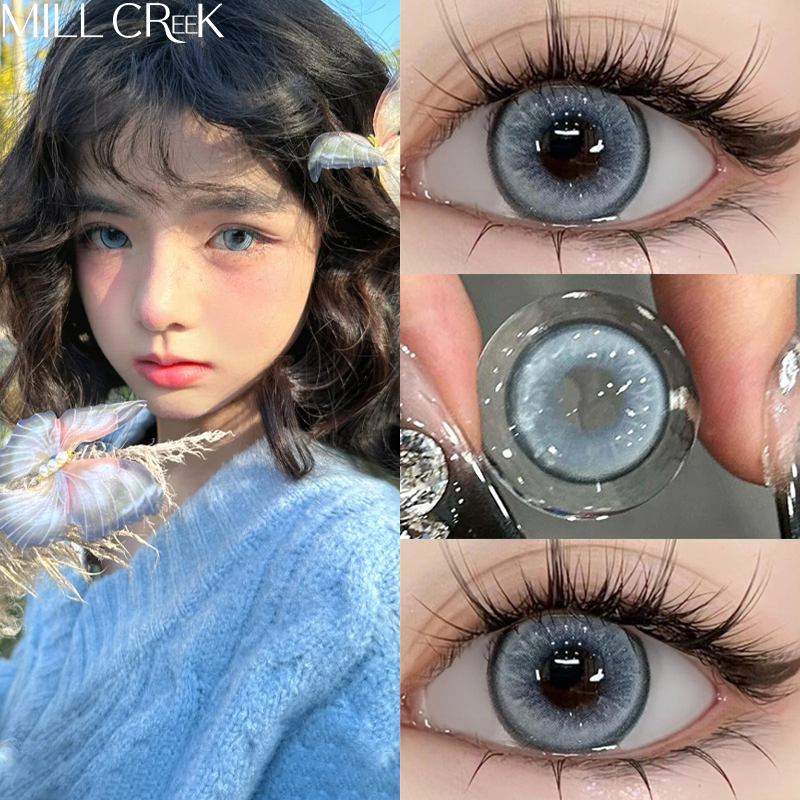 ✅COD [จัดส่ง2-3วัน] MILL CREEK คอนแทคเลนส์ สีน้ำเงิน 14.5mm 0.00องศา 12 เดือน ใส่สบาย คอนแทคเลนส์สี