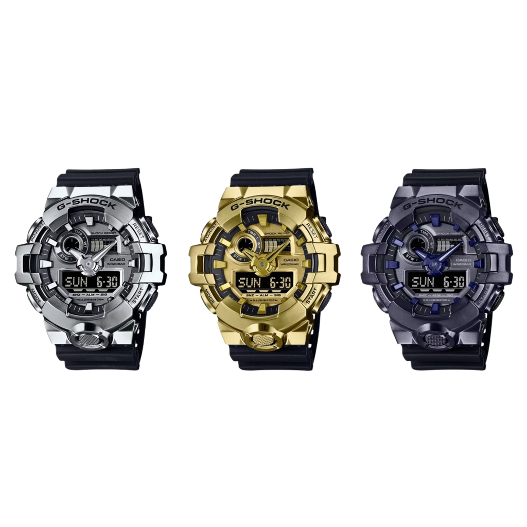 Casio G-Shock นาฬิกาข้อมือผู้ชาย รุ่น GM-700,GM-700G,GM-700P (GM-700-1A,GM-700G-9A,GM-700P-6A)