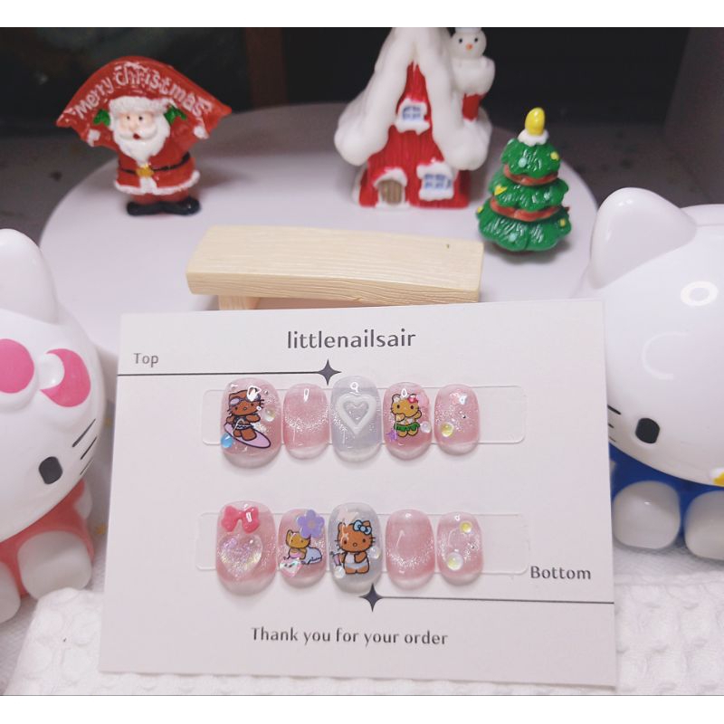 เล็บปลอมคิตตี้น่ารักๆมีหลายแบบ