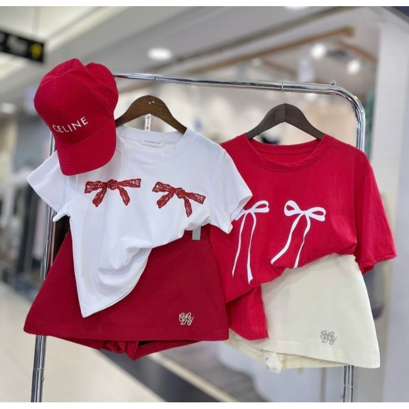 Ana Shop💖พร้อมส่ง💖ชุดเซ็ท2ชิ้น เสื้อ+กระโปรง งานเวียดนามสวยๆ น่ารัก