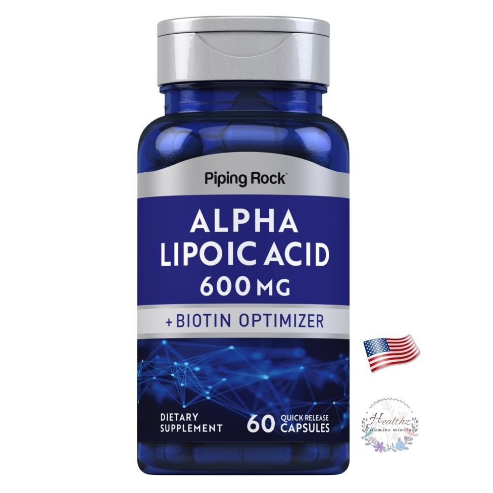 ALPHA LIPOIC ACID 600 MG + BIOTIN OPTIMIZER 60 CAPSULES PIPINGROCK ALA