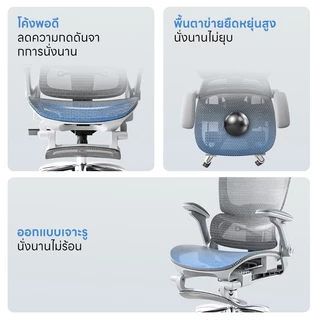 Xpanse X365 เก้าอี้เพื่อสุขภาพ ergonomic chair ที่วางแขน 7D ปรับได้หลายฉาก พนักพิงเอวแขวนสบาย ไม่เมื่อยล้าสำหรับนั่งนาน