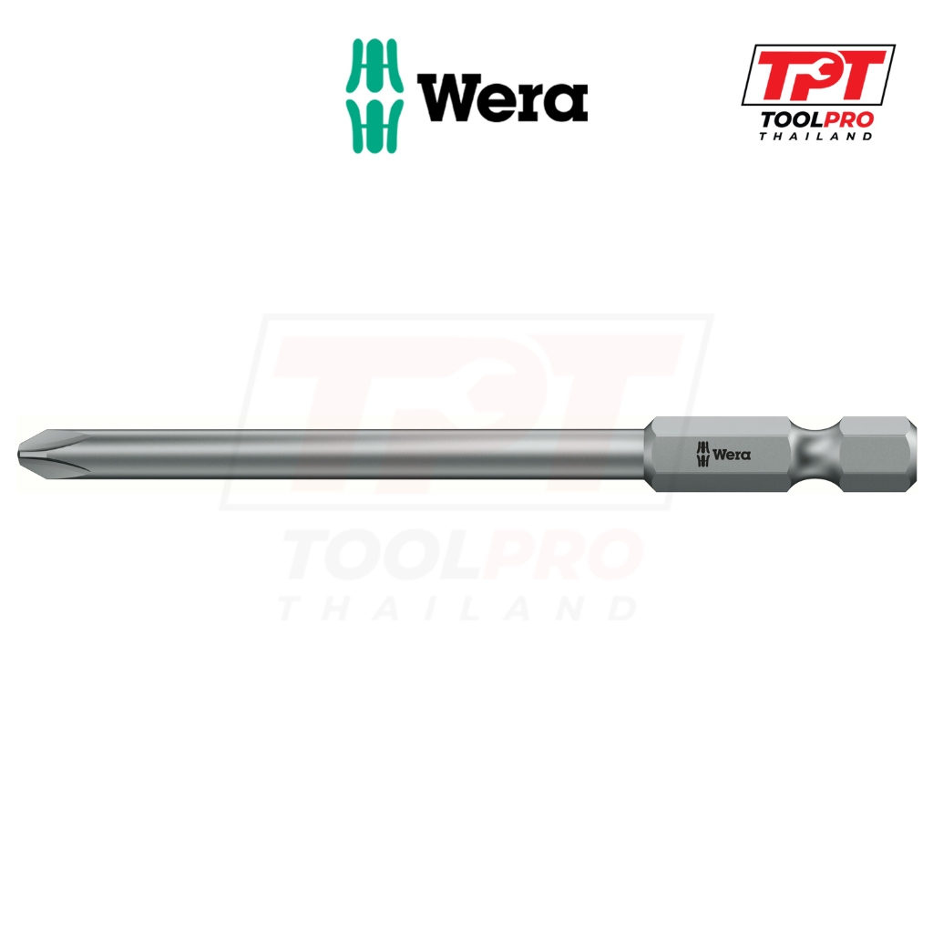 Wera ดอกไขควง ปากแฉก 851/4 Z (Tough) Phillips Bit, PH1/PH2/PH3