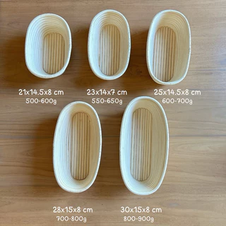 Banneton proofing Basket for sourdough ตะกร้าหวายพร้อมผ้ารอง ตะกร้าขึ้นรูปขนมปัง