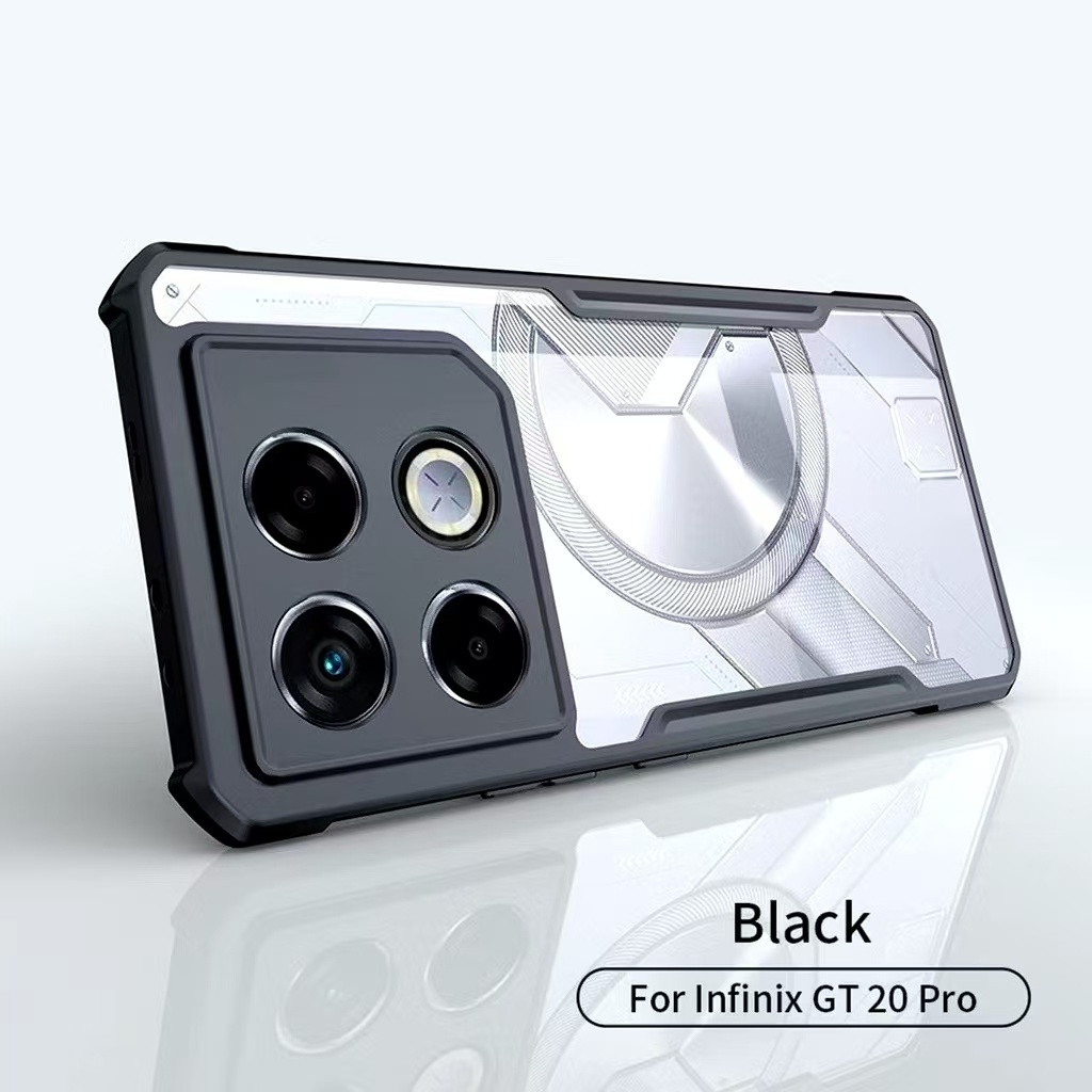 Infinix GT 20 Pro 5Gตรงรุ่น(พร้อมส่งในไทย)เคสกันกระแทกขอบสีหลังใสInfinix GT 20 Pro/infinix GT 20 Pro