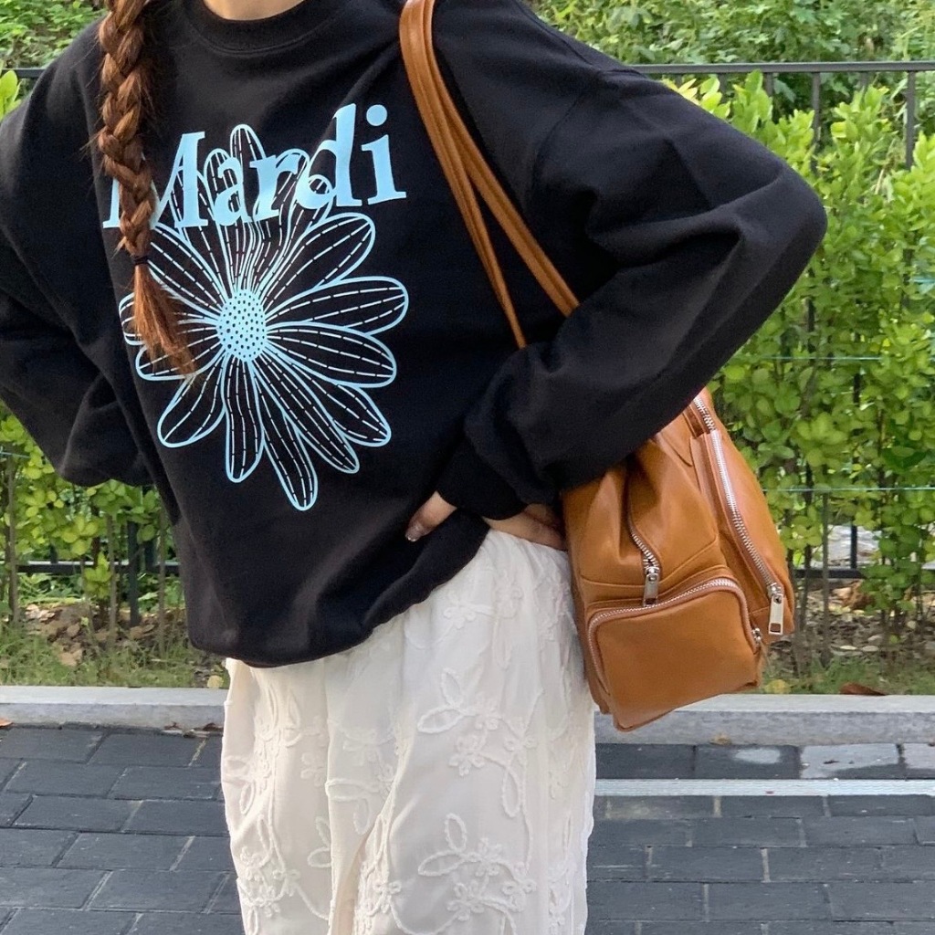 Mardi Mercredi Sweatshirt 🩵💙🪶🪼 เสื้อแขนยาว Mardi เสื้อกันหนาว