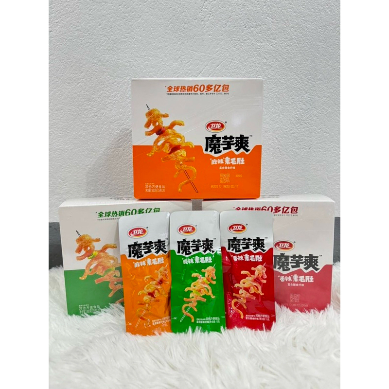 Weilong ขนมบุก ขนมเส้นบุก ปรุงรสหม่าล่า ขนมทานเล่นหม่าล่าจากจีน ตรา เว่ยหลง