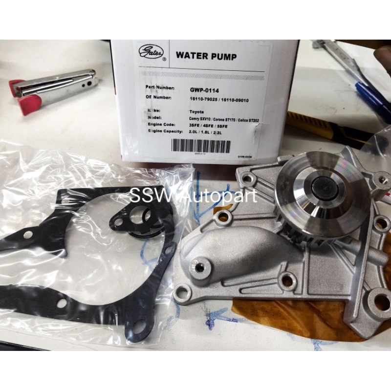 ปั้มน้ำสําหรับ Toyota CAMRY SXV10/CORONA ST171 เครื่องยนต์ 3SFE/4SFE/5SFE
