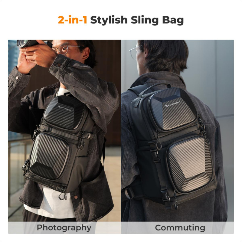 กระเป๋ากล้องสะพายข้าง K&F Urban Wander Sling Bag 10L, EVA Hard Shell (KF13.176)