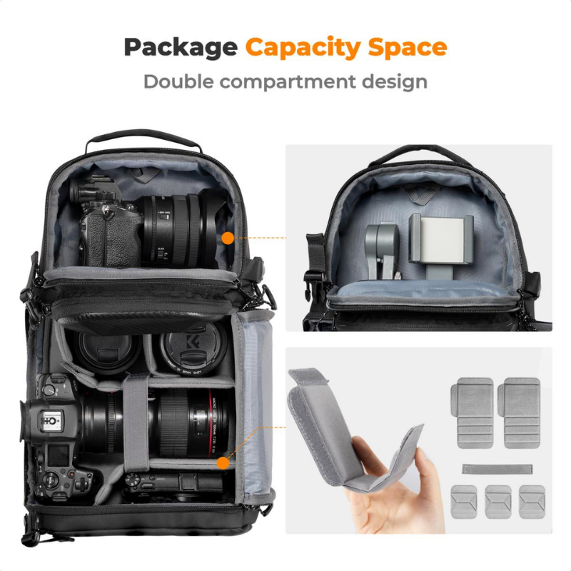 กระเป๋ากล้องสะพายข้าง K&F Urban Wander Sling Bag 10L, EVA Hard Shell (KF13.176)