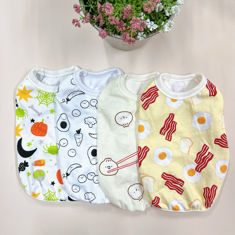 (ไซต์4S-12) ผ้ายืดนุ่ม เนื้อดี - สำหรับน้องหมา-น้องแมว ใส่นอนหรือใส่เดินเล่นสบายๆได้