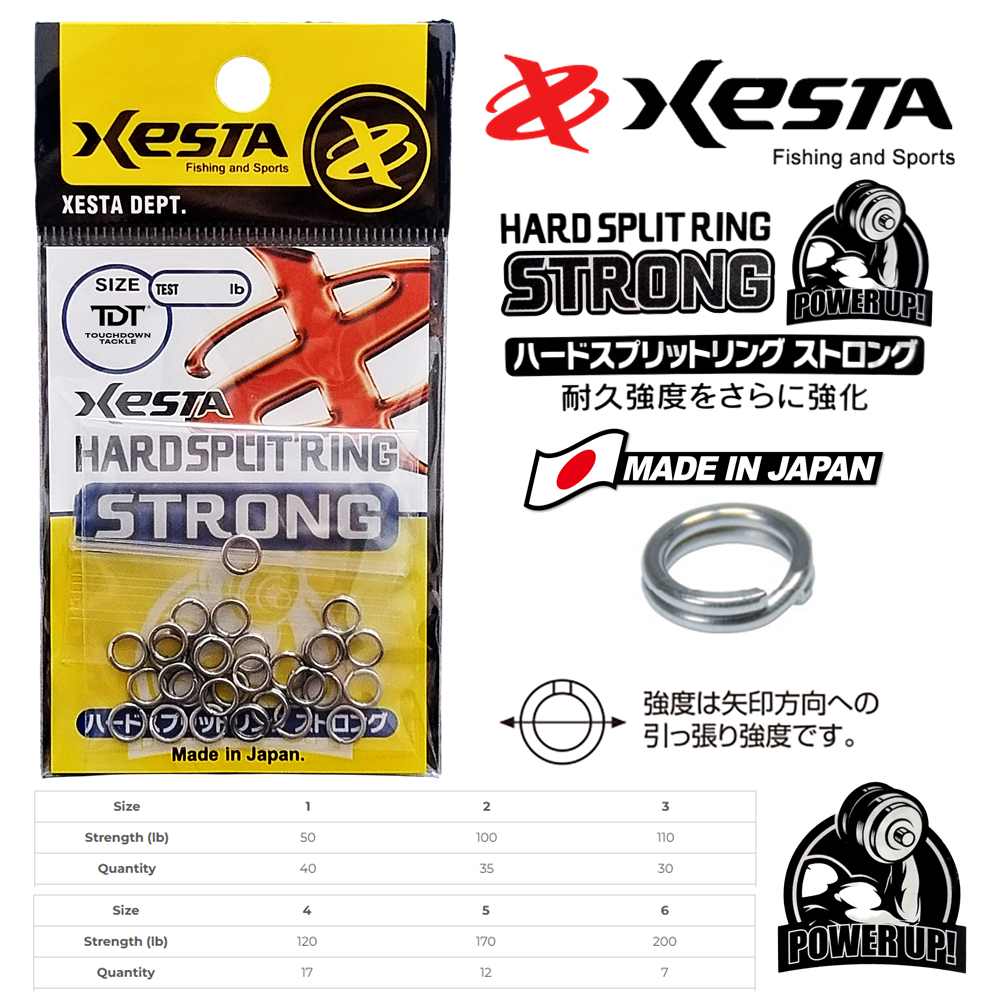 XESTA HARD SPLIT RING STRONG (หนาแพคเล็ก) *** สปริทริงคุณภาพสูง ของแท้ MADE IN JAPAN 100% ***