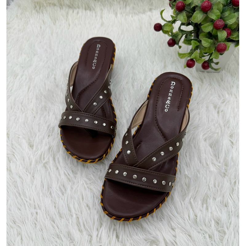 ⭐️พร้อมส่ง⭐️รองเท้าเพื่อสุขภาพ ส้นเตารีด รุ่น57274 พื้นสูง 2.5 นิ้ว ไซส์ 36-40